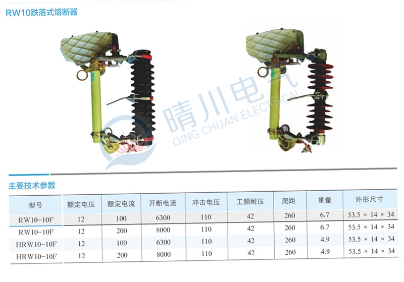 晴川电气专业生产RW10高压熔断器..